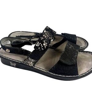 Alegria Verona 780 Black/Megtallic Gold Women's Sandals Sz 39